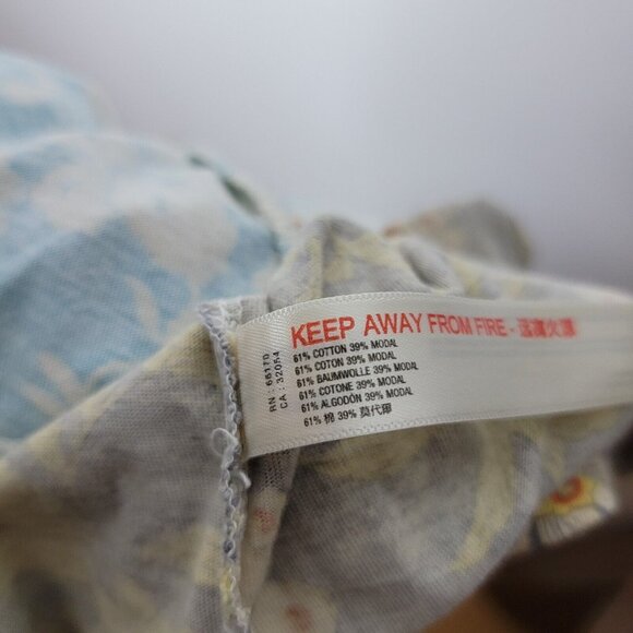 Daily Practice Anthropologie XS Blue /‎ Gray Floral Tiered Ruffle Mini Dress - Picture 5 of 5